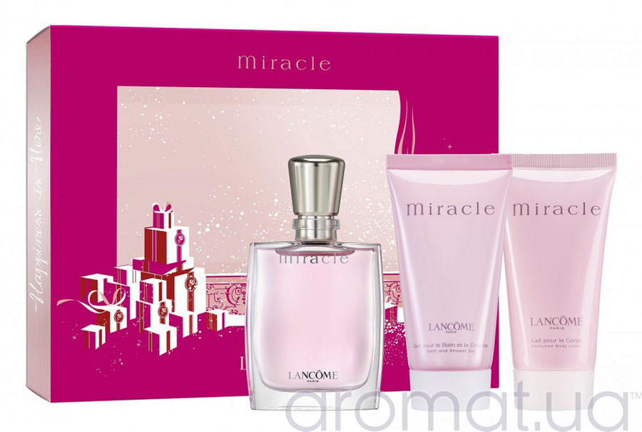 Lancome Miracle Набор edp 30ml+ b/l 50ml+ sh/gel 50 ml