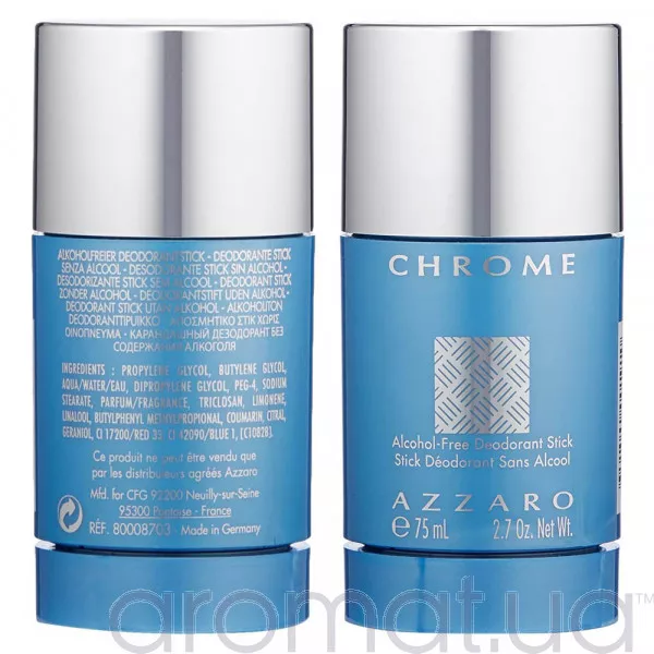 Azzaro Chrome Deodorant Stick 75 ml