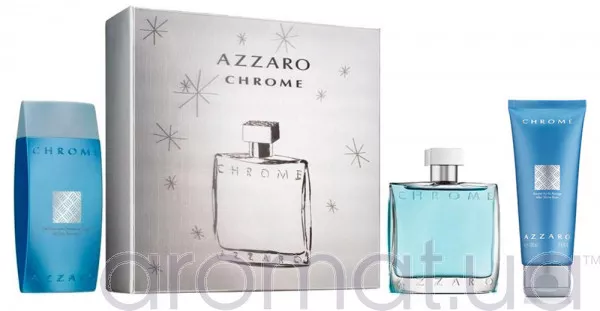 Azzaro Chrome Набор edt 100ml+ash/bal 75ml+shampoo 75ml
