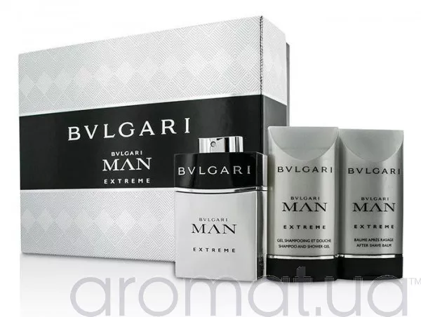 Bvlgari Man Extreme Набор edt 60ml+ash/bal 75ml+sh/gel 75ml