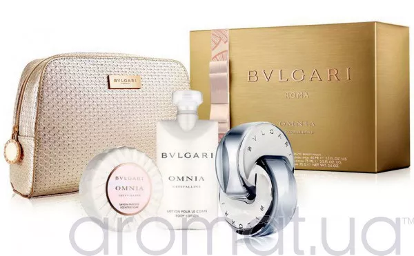 Bvlgari Omnia Crystalline Набор edt 65ml+b/lotion 75ml+sh/g 75ml+Косметичка