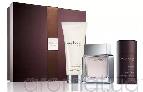 Calvin Klein Euphoria Men Набор edt 100ml+ash/bal 100ml+mini 15ml