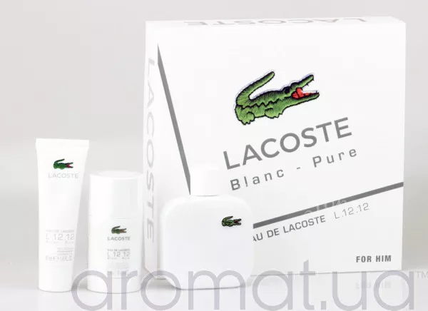 Lacoste Eau De Lacoste L.12.12 Blanc Набор edt 100ml+sh/gel 50ml+deo stick 75ml