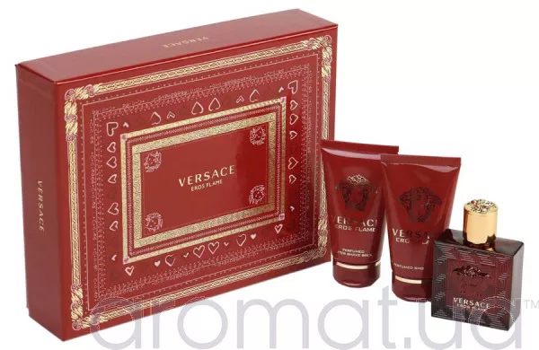 Versace Eros Flame Набор edp 50ml+ ash/bal 50ml+ sh/gel 50ml
