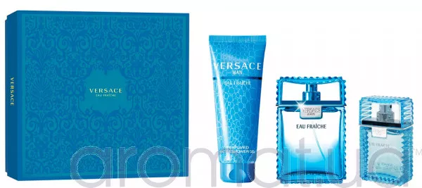 Versace Man Eau Fraiche Набор edt 100ml+edt 10ml mini+sh/gel 150ml